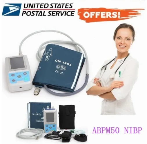 FDA телефон работающий 24 часа NIBP Holter CONTEC ABPM50 + взрослый ребенок большой размер 3
