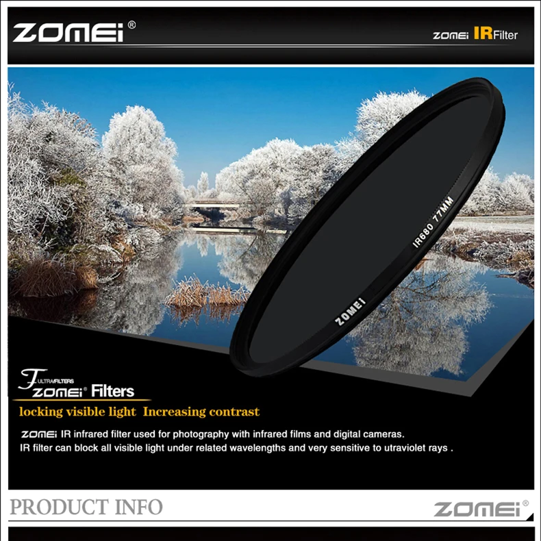 

Zomei 82mm R72 Infrared IR Filter (720nm) Universal All DSLR