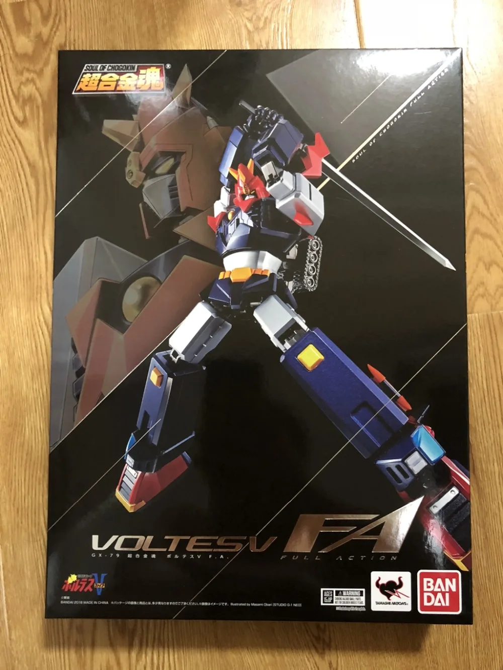 Подлинная BANDAI духи душа Chogokin GX-79 Choudenji машина Voltes V F. A. Фигурку