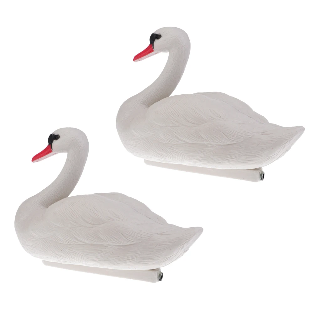 2pcs Swan Hunting Decoys Floating Goose Garden Decors Yard Scarer Highly simulated 3D lifelike | Спорт и развлечения