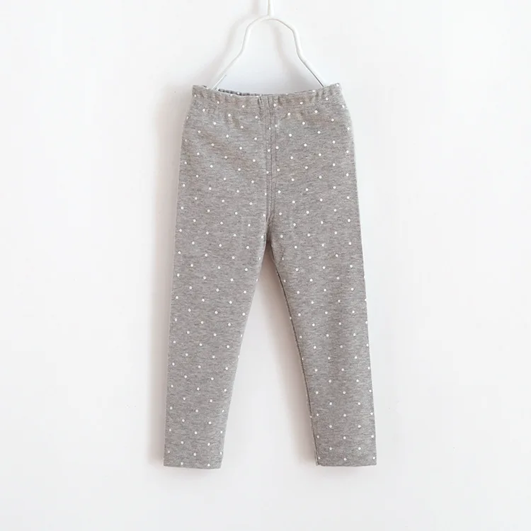 light grey dot Штаны для девочек, детские штаны для маленьких девочек, леггинсы в горошек на весну-осень, леггинсы с кроликом - Цвет: light grey dot