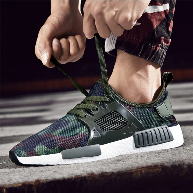 Men Shoes Top Sneaker Runner Slip On Mesh Ventilation Color Large Size Flat Bottom Comfort Sapatenis Masculinos Ca | Обувь
