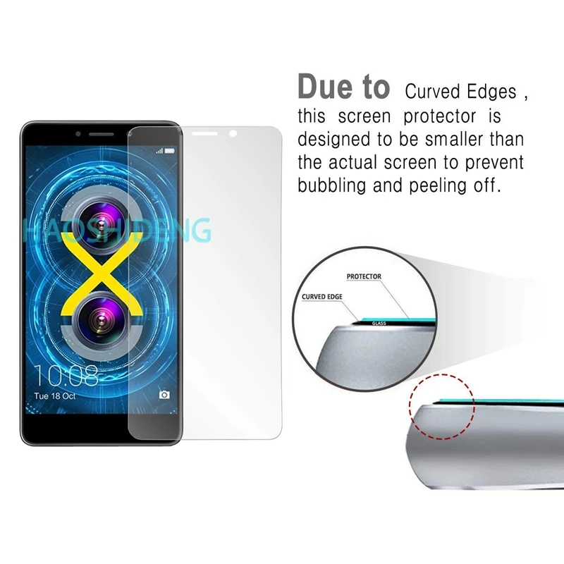 2 шт/лот полное закаленное стекло для Huawei Honor 6X протектор экрана 2.5D 9 h 5 пленка |