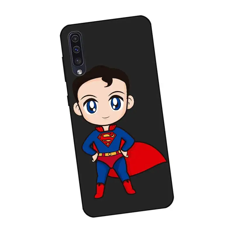 P219 Супермен черный силиконовый чехол для samsung Galaxy A6 A7 A8 A9 A10 A30 A40 A50 A60 A70 A80 A90 5G A20E