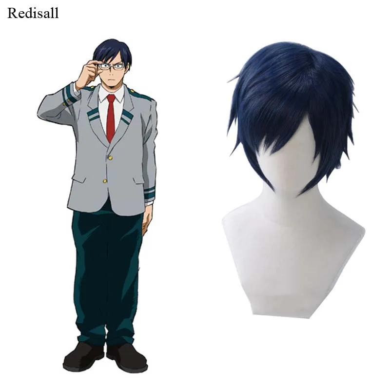 Boku no Hero academic Iida Tenya темно синий парик для косплея короткие синтетические волосы My 3
