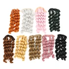 2018 15 см * 100 см вьющиеся волосы для кукол 13 14 16 BJDSD куклы DIY куклы парики коричневый Золотой Черный Хаки