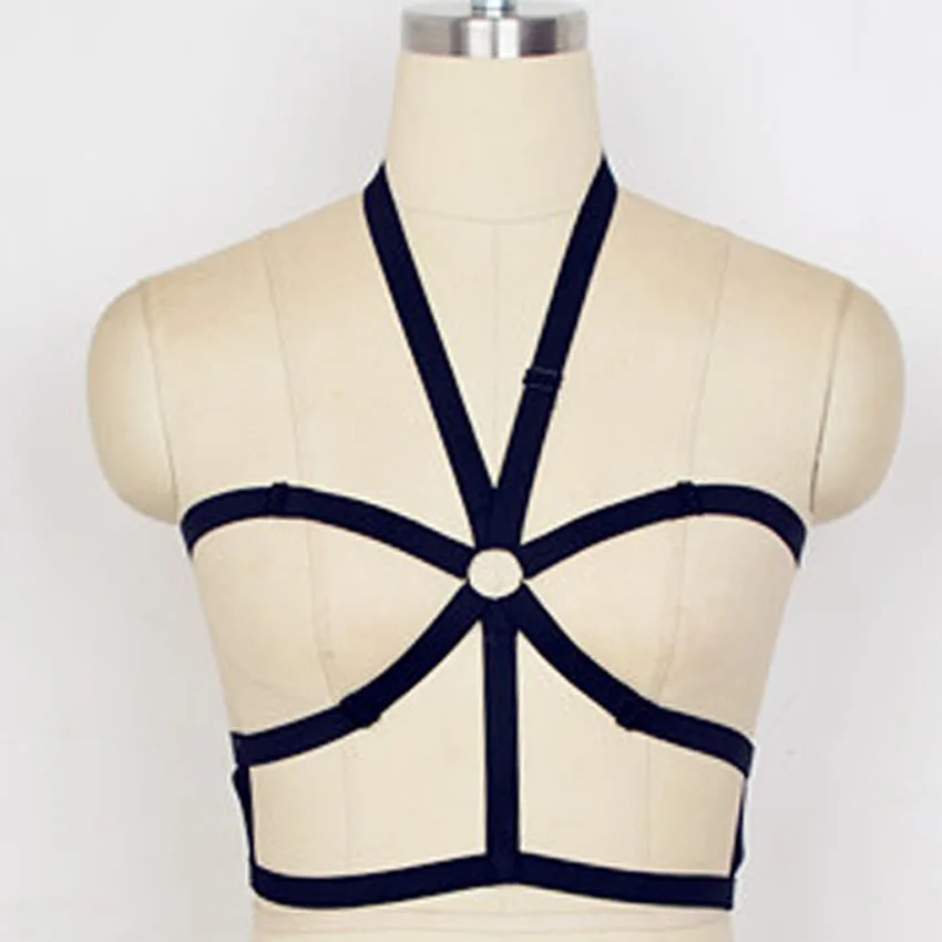 Time to stocking черный бюстгальтер на бретельках Летний стиль клетка Harajuku готический