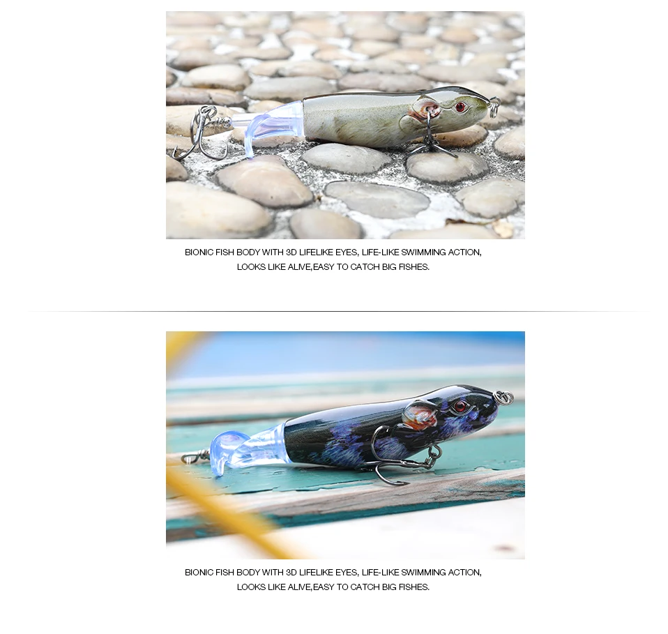 VTAVTA 9 см 13 г Rat Whopper Plopper Crankbait Fishing/Cranks воблеры для рыбалки приманки мышь форель твердая приманка с Вращающийся хвост