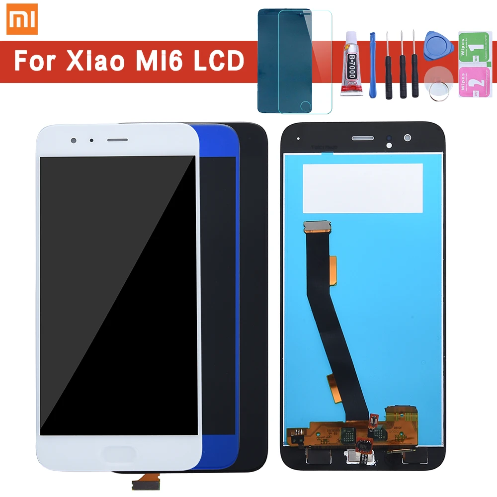 ЖК-дисплей для Xiaomi Mi6 дигитайзер сенсорного экрана в сборе с кнопкой отпечатков