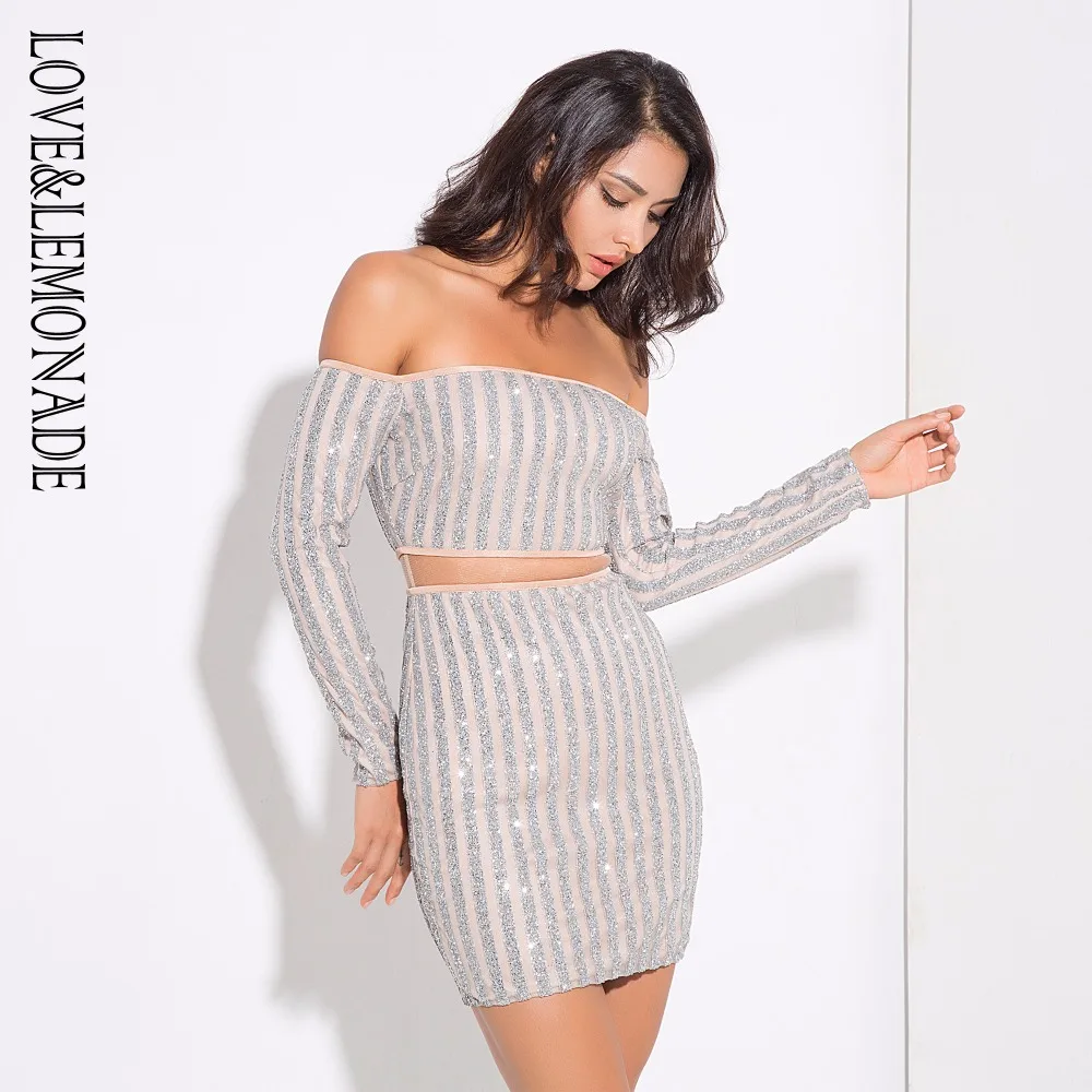 Love & лимонад. Красный/ню Цвет шеи сетки в полоску шить платье 3 S LM0691|bodycon dress|dress dress