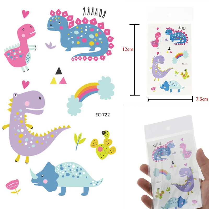 Новые детские тату-наклейки с динозавром Юрского периода боди-лицо искусство