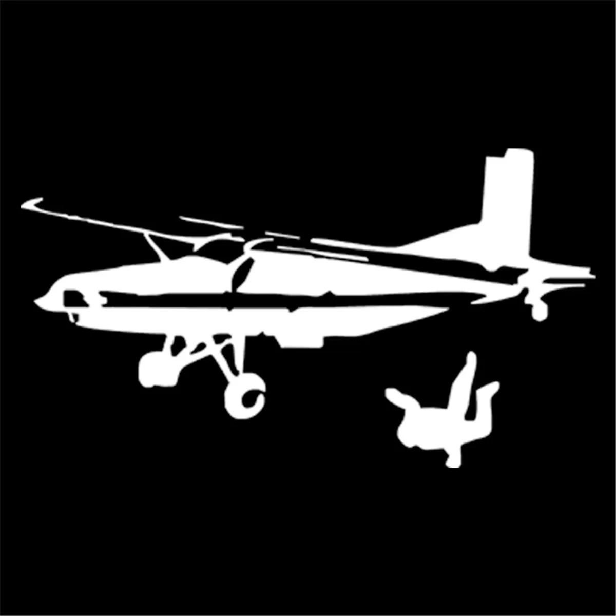 Экстремальные наклейки для спортивных автомобилей с парашютом дома окон и