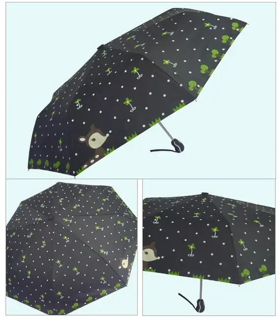1 шт. Женский автоматический зонт Олень|umbrella rain women automatic|folding umbrella3 fold umbrella |