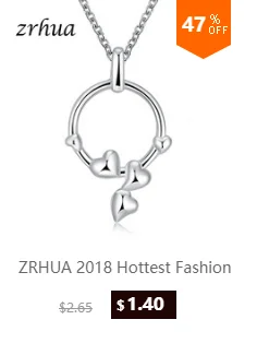 ZRHUA 1 шт. высокое качество блестящие подвески ожерелья для женщин ювелирные изделия Романтический Кристалл Стразы 925 пробы Серебряный Кулон Bijoux