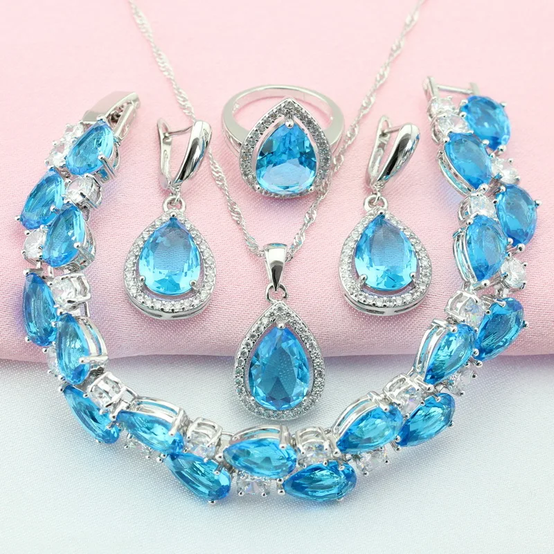 Женский ювелирный комплект из колье серёг браслета и кольца|jewelry sets for women|fashion jewelry