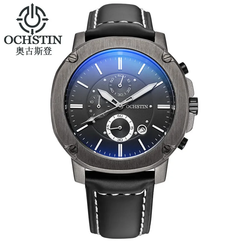 Mens Watches Top Brand OCHSTIN Luxury 6 hand Function Chronograph Watch Military Men's Business Quartz Wrist Watch Montre Homme