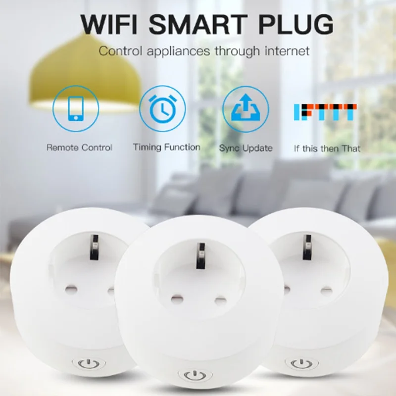 WiFi Smart Plug Mini Outlet пульт дистанционного управления умная розетка таймер работает с