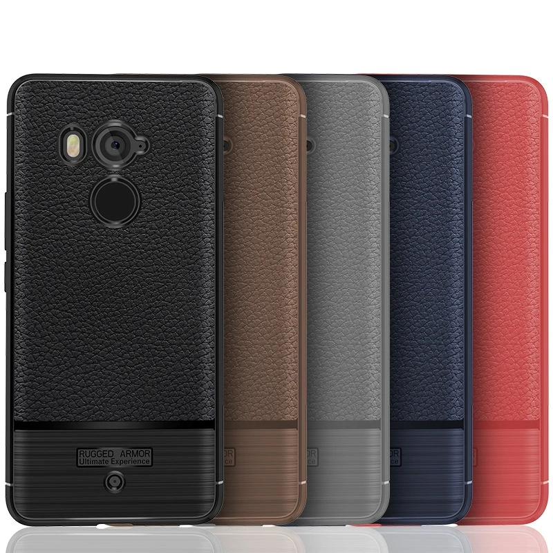 Для HTC U11 Plus чехол Премиум оригинальный силиконовый кожаный защитный мягкий