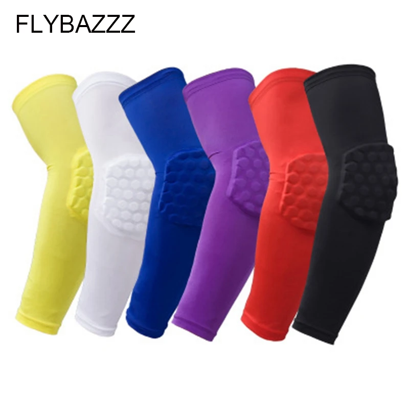 

FLYBAZZZ High Quality Sport Safety kneepad Football Elbow Brace Support Arm Sleeve Protector Basketball Calf Elastic knee pads
