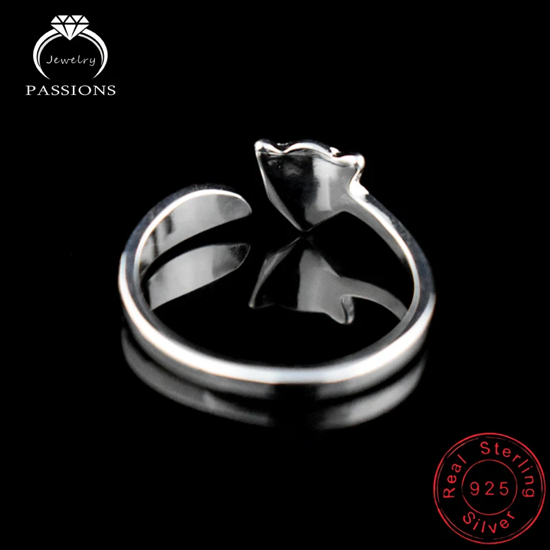 Модные кольца из стерлингового серебра 925 пробы открытое регулируемое кольцо на