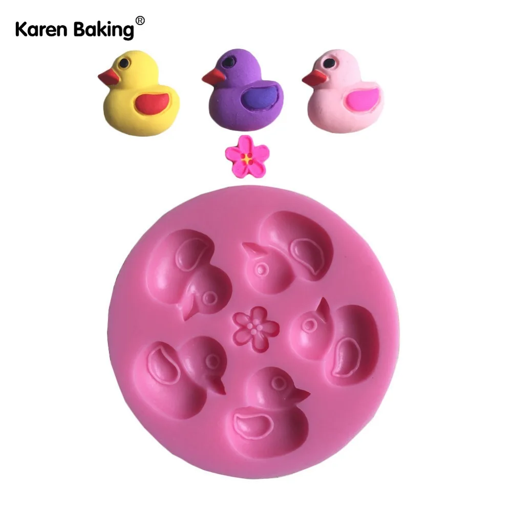 Новое поступление Дизайн 3D в Форма маленького утки силиконовые формы шоколадная