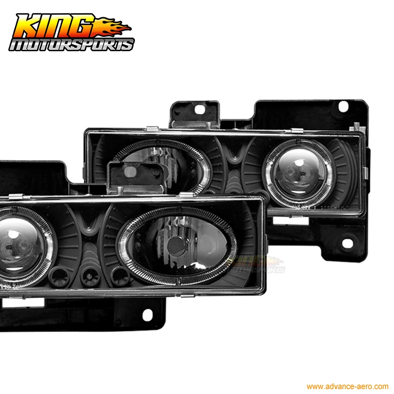 Фары для Chevrolet Tahoe GMC Yukon Suburban Halo прожекторные фары черные прозрачные США
