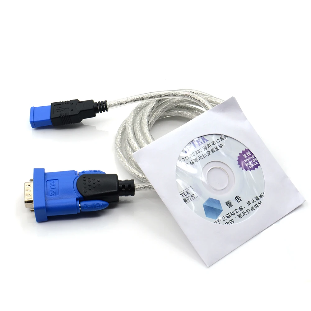 Новое поступление стандартный USB в RS232 адаптер Z TEK Rs232 OBD2 кабель и соединитель| |