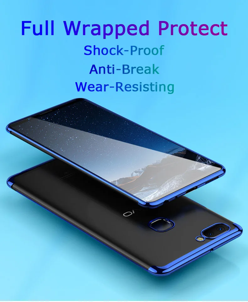 ДЛЯ Vivo Y71 чехол Роскошный ТПУ покрытие задняя крышка для vivo X21 V9 Y85 Y79 Y75 V7 Plus X20 X7 X7P X9