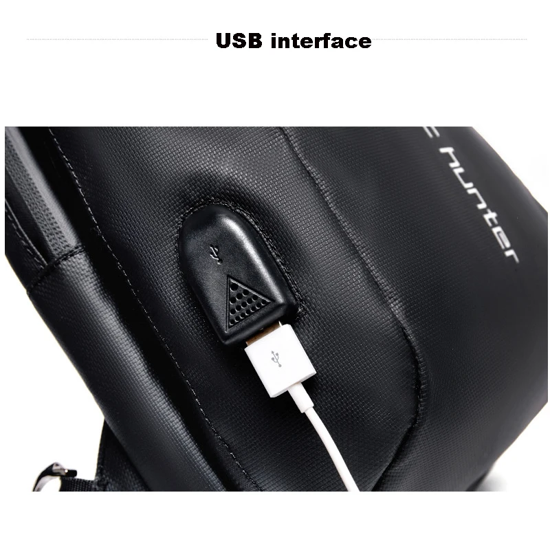 ARCTIC HUNTER Мужская USB Водонепроницаемая нагрудная сумка, мужская сумка-мессенджер для отдыха, сумка на плечо для подростков, дорожная сумка через плечо