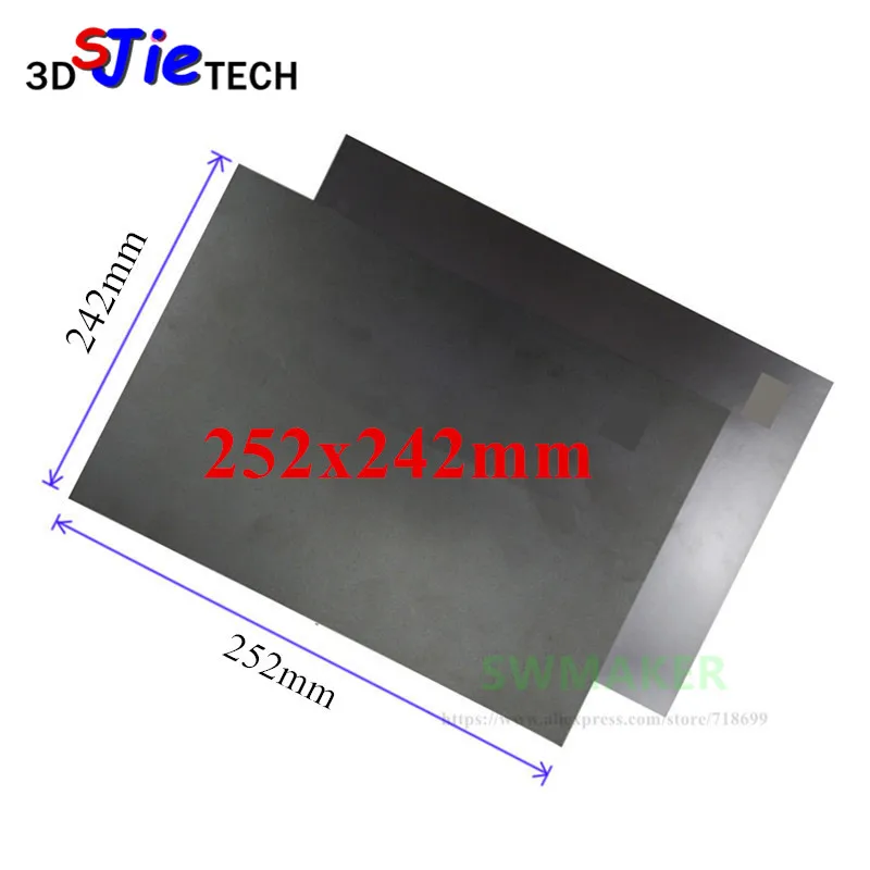 

252x242mm Magnetic Print Bed Tape Flex Build Tape Kit For DIY Prusa i3 MK3 3D Printer Great For PLA Printing