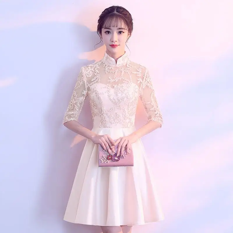 Золотые блестки Cheongsam Мода Тонкий знаменитости блестящие облегающее платье Полная длина сексуальные невесты блестящие вечерние платья макси 3XL - Цвет: Style V