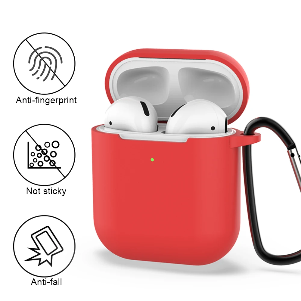 Новый чехол для наушников Apple AirPods 2 поколения силиконовый беспроводных Bluetooth Airpods