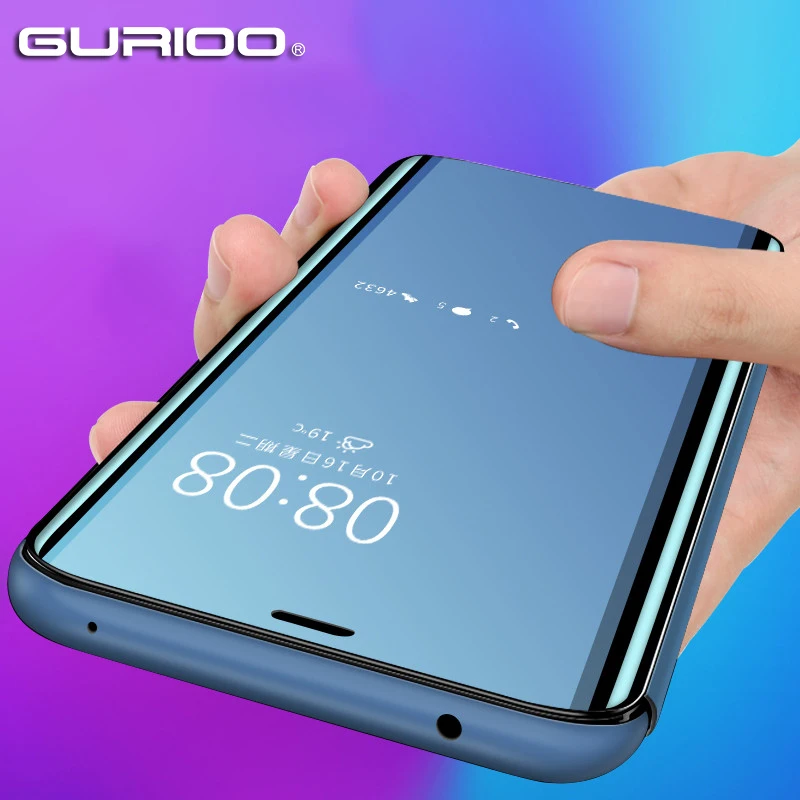 Mirror Clear View Smart Case For Huawei P10 P20 P30 Plus Luxury Flip Stand Cover Mate 9 10 20 Lite Pro Honor 8X Cases | Мобильные