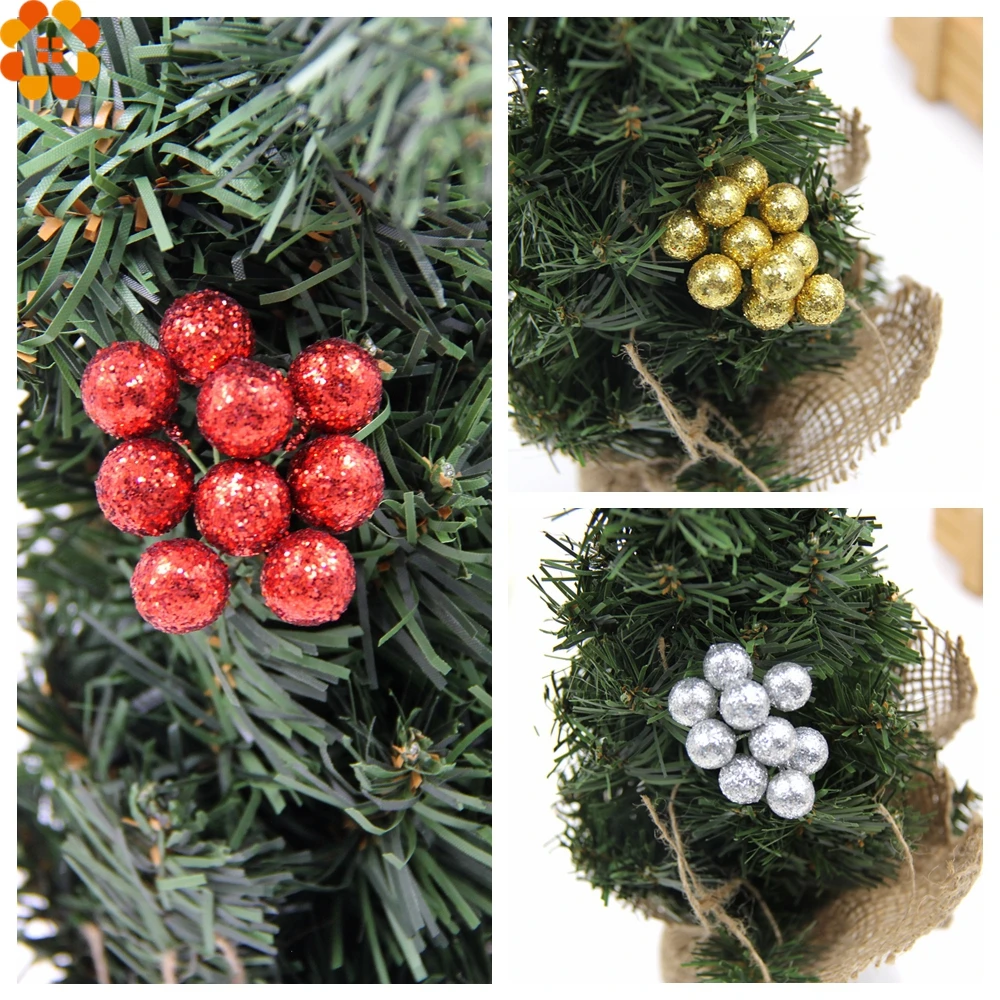 100 шт. DIY цветы блестящие Рождественские искусственные ягоды тычинки цветов для