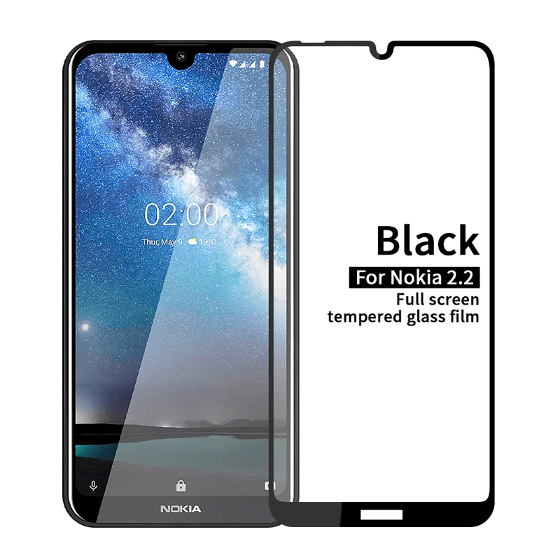 3D высокое алюминиевое закаленное стекло для Nokia 2 полное покрытие 9 H защитная