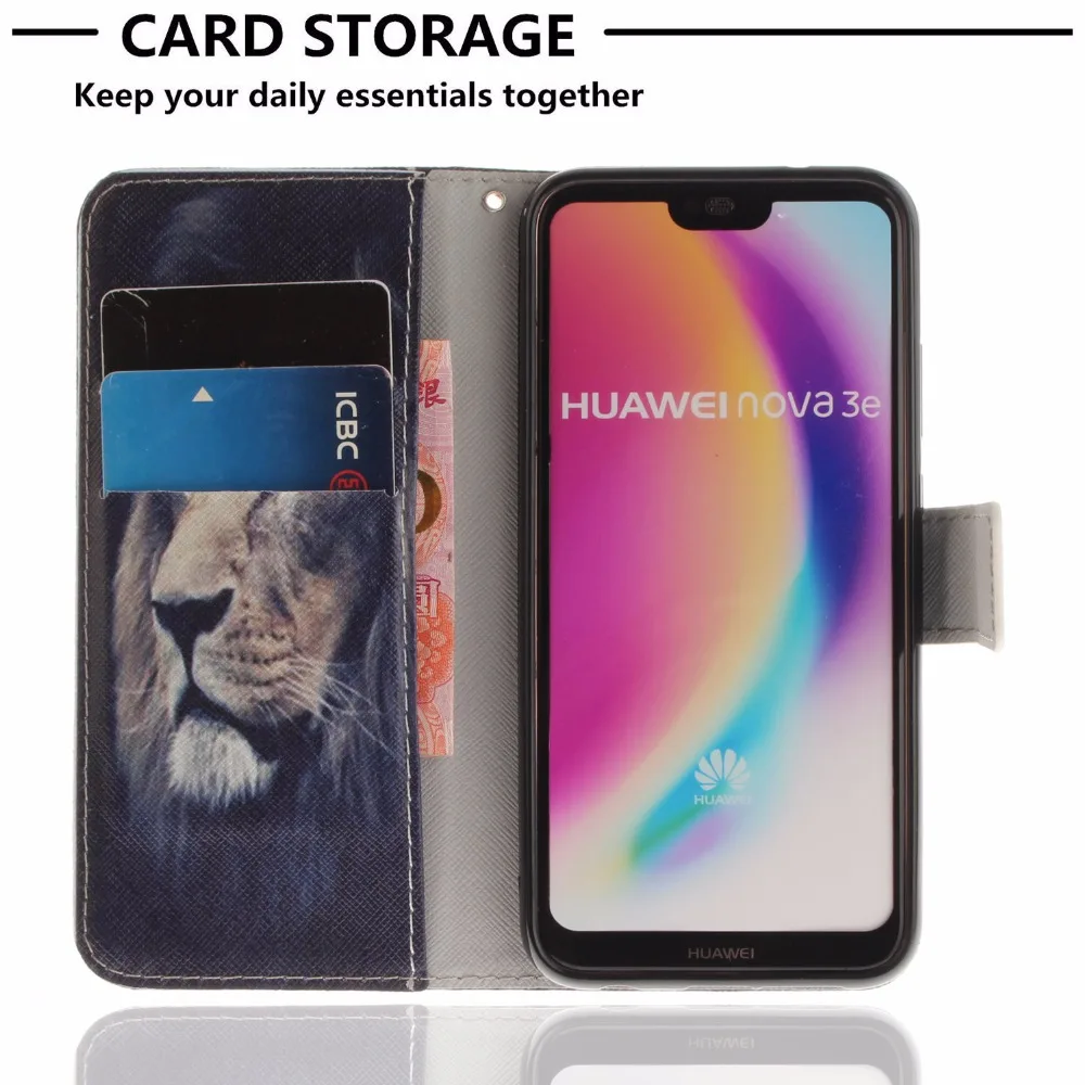 Чехол-книжка из искусственной кожи для Huawei P8 P20 P90 Lite Mini Honor 7A 8 9 Mate 10 Y9 Y5 2018 Y3 2017 P |