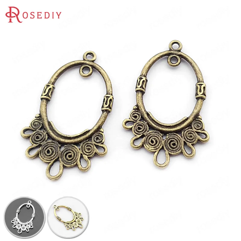 

(30438)20 шт. 33x19 мм Позолоченные античные бронзовые серьги из цинкового сплава соединительные Подвески «сделай сам» Ювелирная фурнитура Аксес...