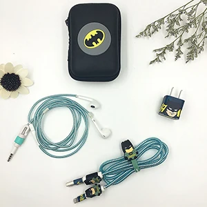 Милый мультяшный usb кабель протектор для Наушников набор с кабелем Стикеры