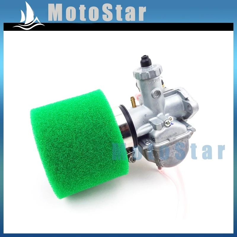 26mm Mikuni Carburetor VM22 Carb + Green 38mm Air Filter For Lifan YX Zongshen 110cc 125cc Engine Chinese Pit Dirt Bike ATV Quad |