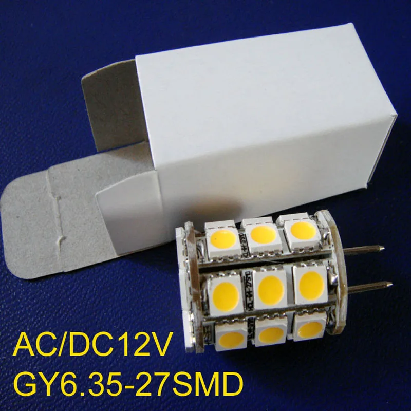 AC/DC12V high quality GY6.35 led bulbs 27SMD 5050 G6.35 led light 24v led lamps (free shipping 20pcs/lot)