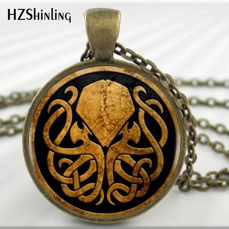Cthulhu Pendant Necklace Handmade Bronze Copper Chain Long Vintage Women Jewelry A-014 HZ1 | Украшения и аксессуары