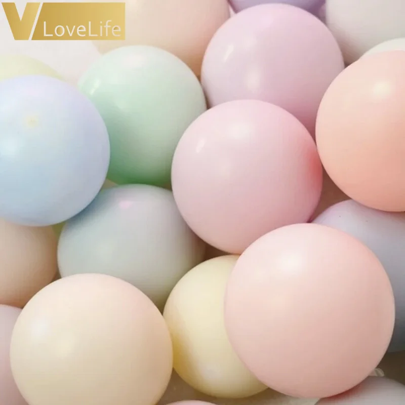 

100pcs Colorful Balloons Wedding Decoration 10inch Latex Macaroon Ballon Baby Shower Kids Birthday Christmas Party Supplies