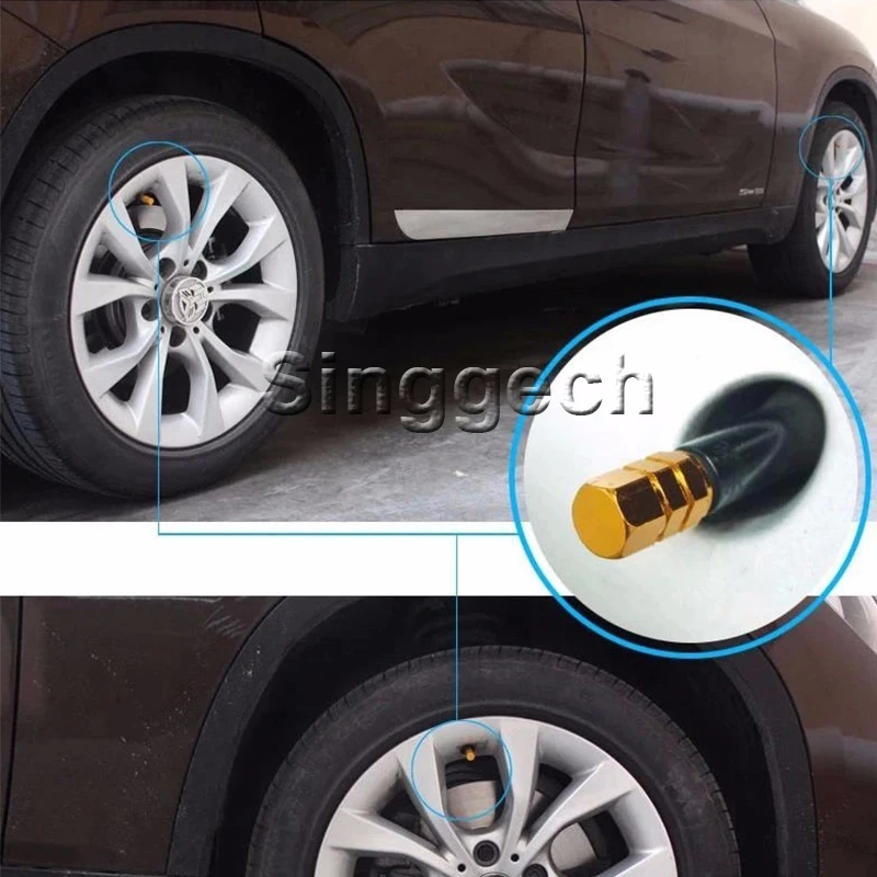 4 шт. Алюминий автомобиля колпачки вентиля шины для Volkswagen VW Polo Passat B5 B6 CC гольф