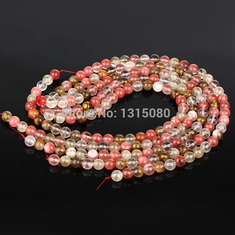 

Круглые полудрагоценные камни, бусины из арбузной кожи для модных браслетов, ювелирные изделия, 4 мм, 6 мм, 8 мм, 10 мм, 12 мм