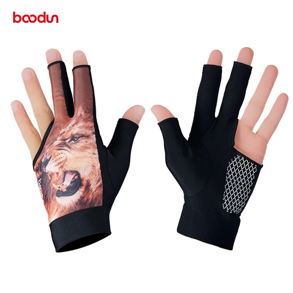 Boodun 1 шт 3 пальцы бильярдные левые перчатки лайкра Дышащие противоскользящие для