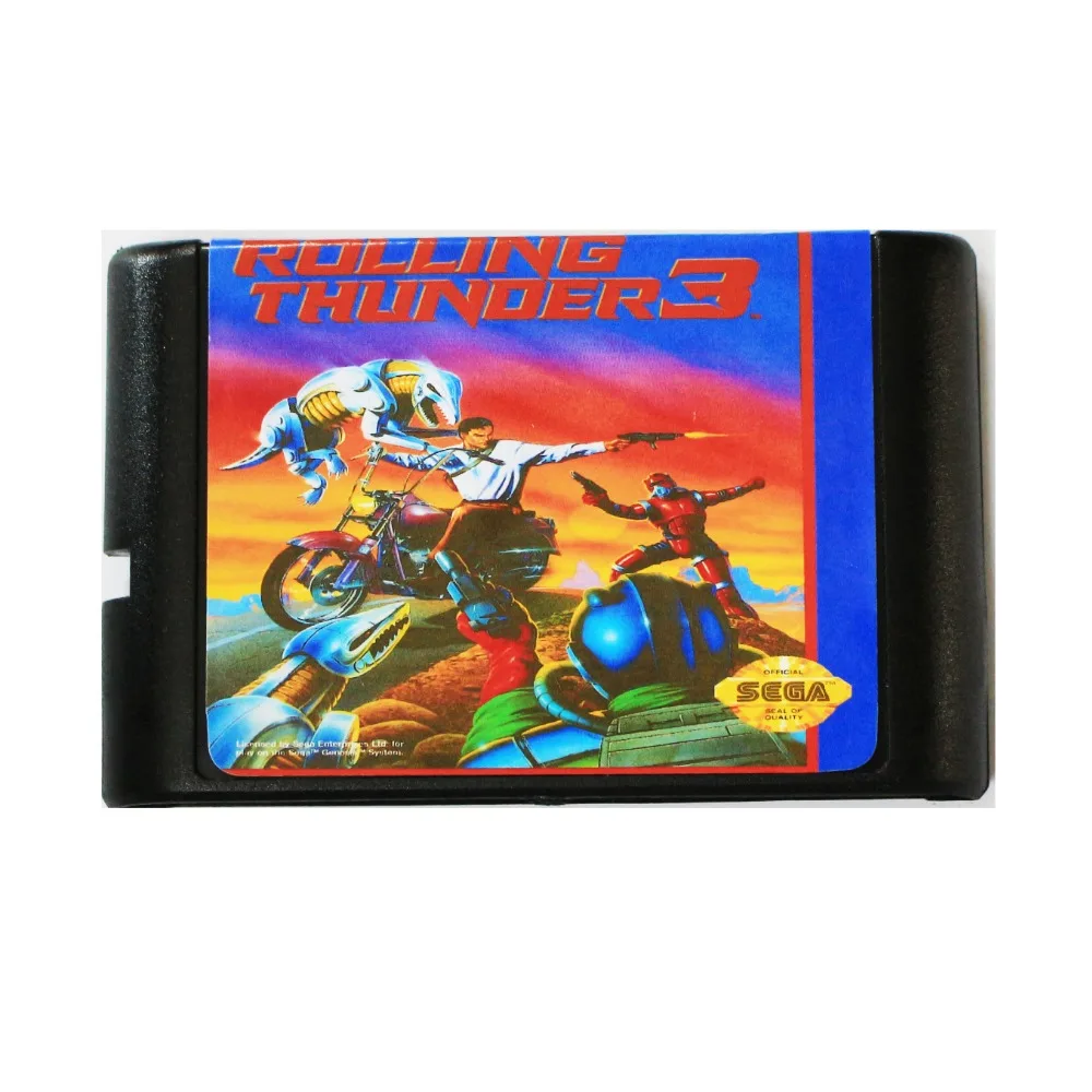Игровая карта Rolling Thunder 3 16 бит MD для Sega Mega Drive SEGA Genesis|Картриджи| |