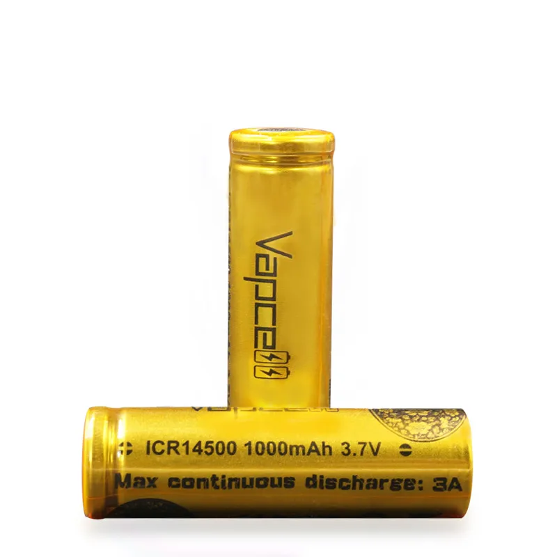 Vapcell 2 шт. ICR 14500 1000 мАч 3A литий-ионная аккумуляторная батарея с Nitecore Новый I2 Digi