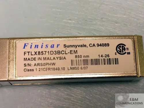 

RaidStorage Finisar FTLX8571D3BCL-EM SFP+ 10Gb 10GBPS LC Fibre Channel Transceiver Emulex For Oce11102 OCE14102 HBA FC Card
