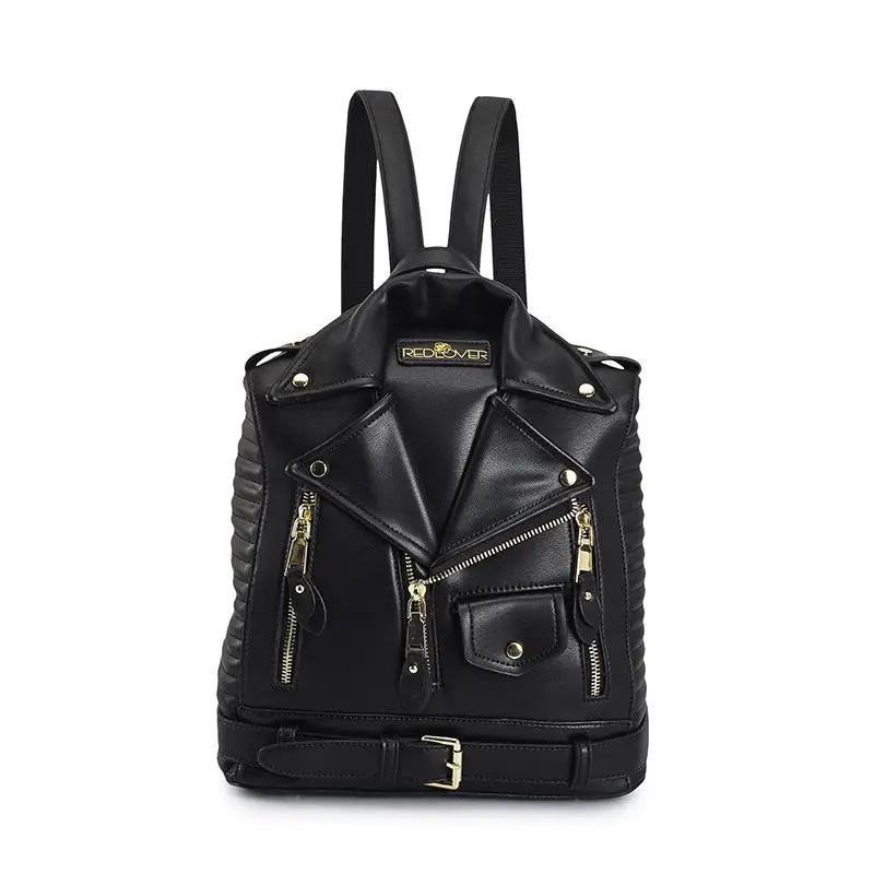Женский новый рюкзак сумка на два плеча куртка с заклепками крутой Карманный