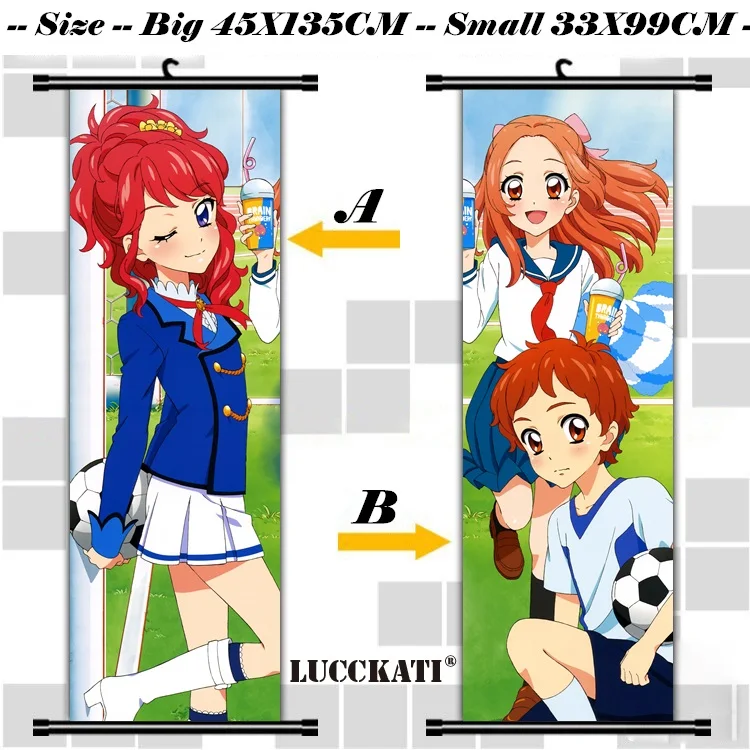 45X135 см Aikatsu Aidoru Katsudou Sunrise loli lolita CAME мультфильм аниме Искусство Настенная картина